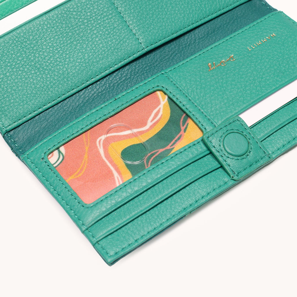 110 North - Bifold Green Leather Wallet