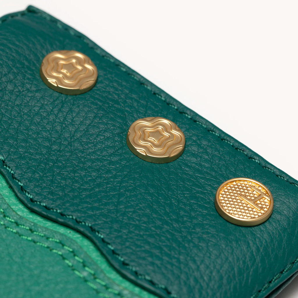 110 North - Bifold Green Leather Wallet