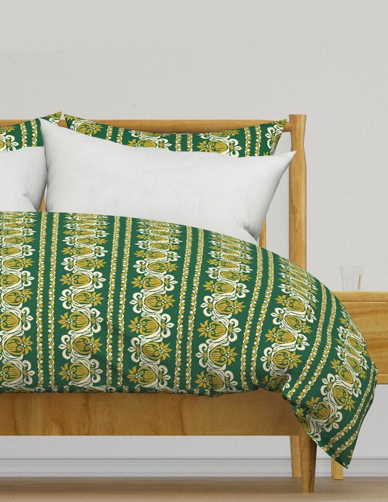 Funky Fluer De Lis - Bedding - Green & Gold