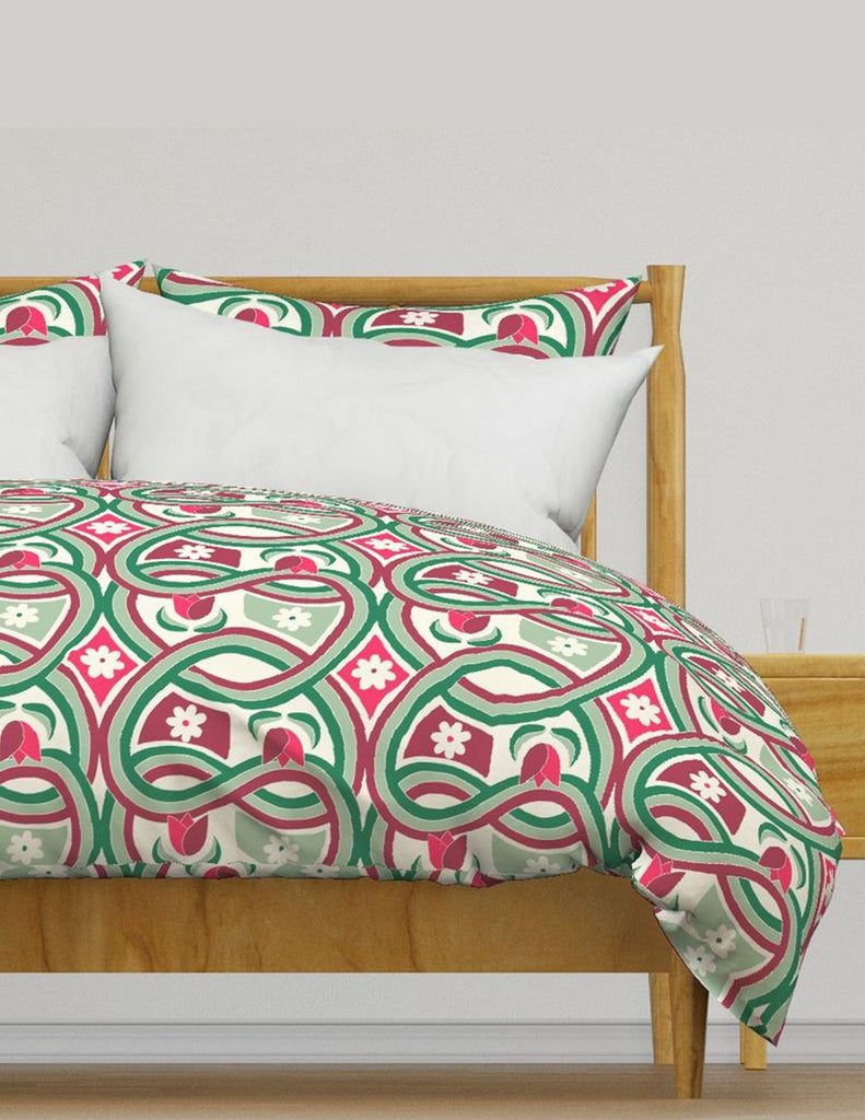 Flora Infinity -  Bedding - Retro Orange