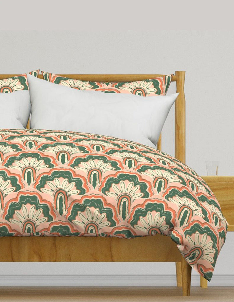 Deco Peacock -  Bedding - Pink & Green