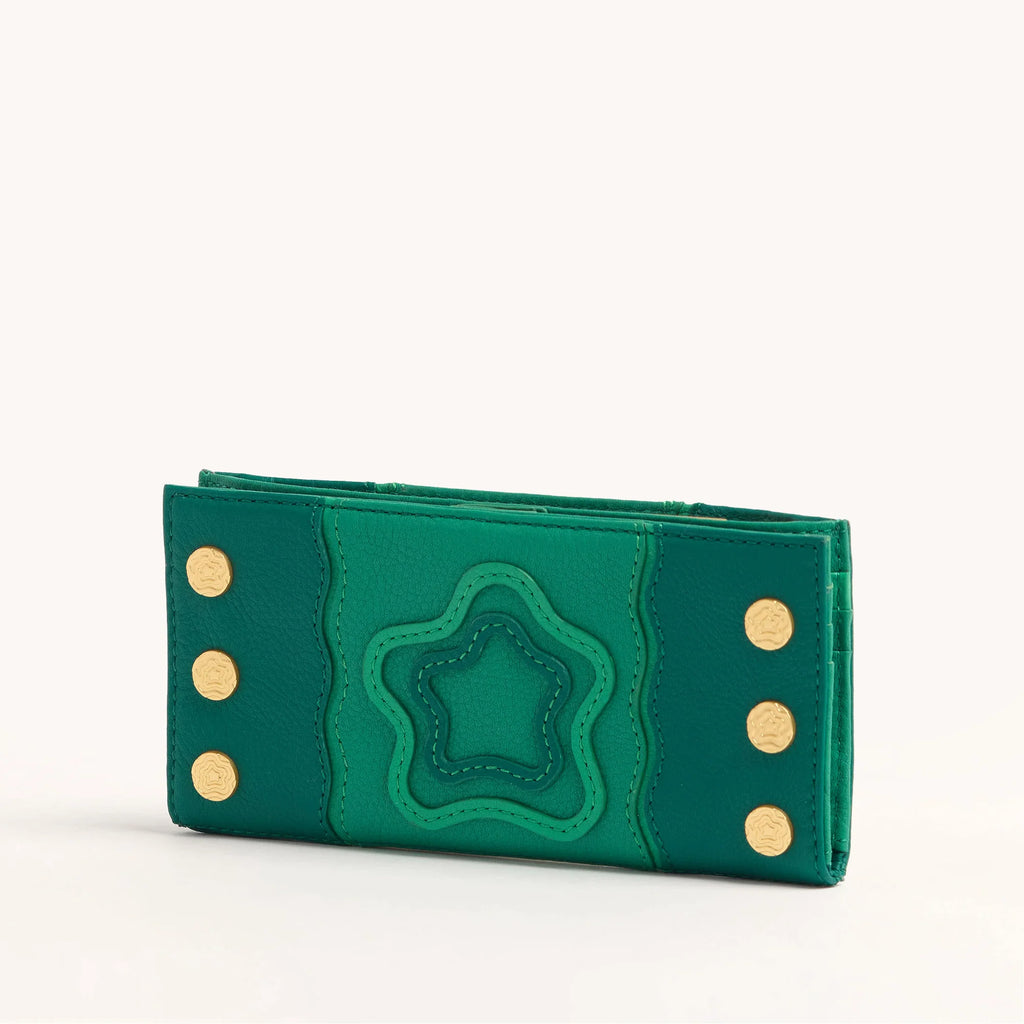 110 North - Bifold Green Leather Wallet