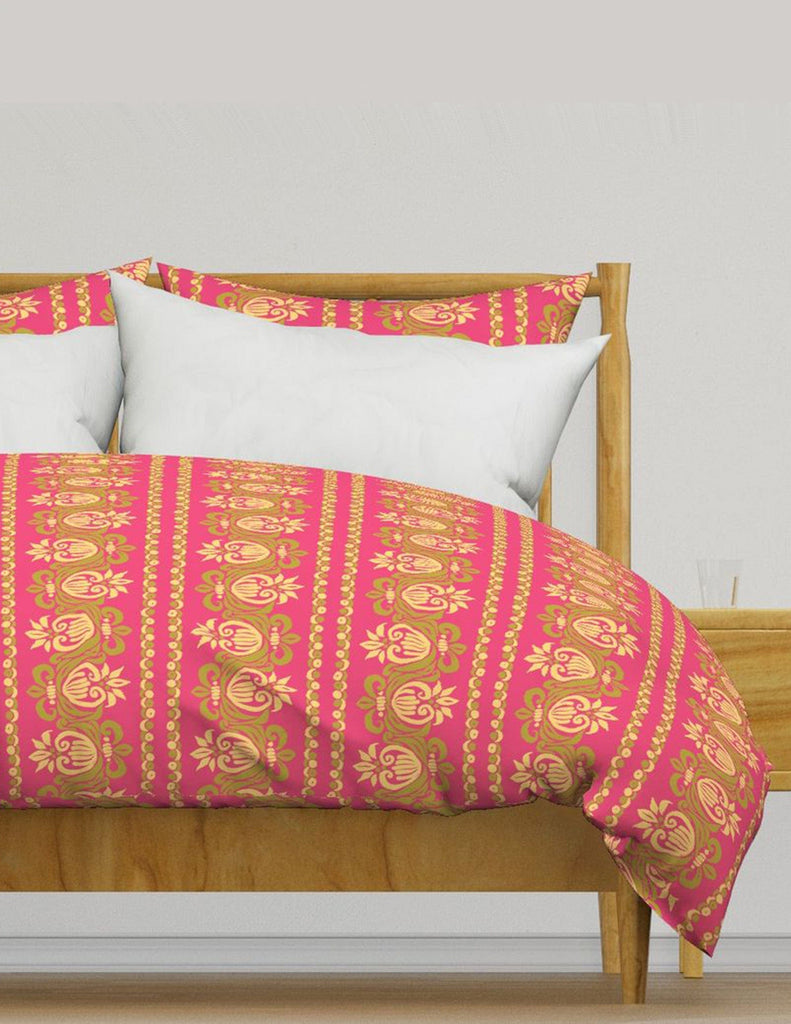 Funky Fluer De Lis - Bedding - Fuchsia & Chartreuse