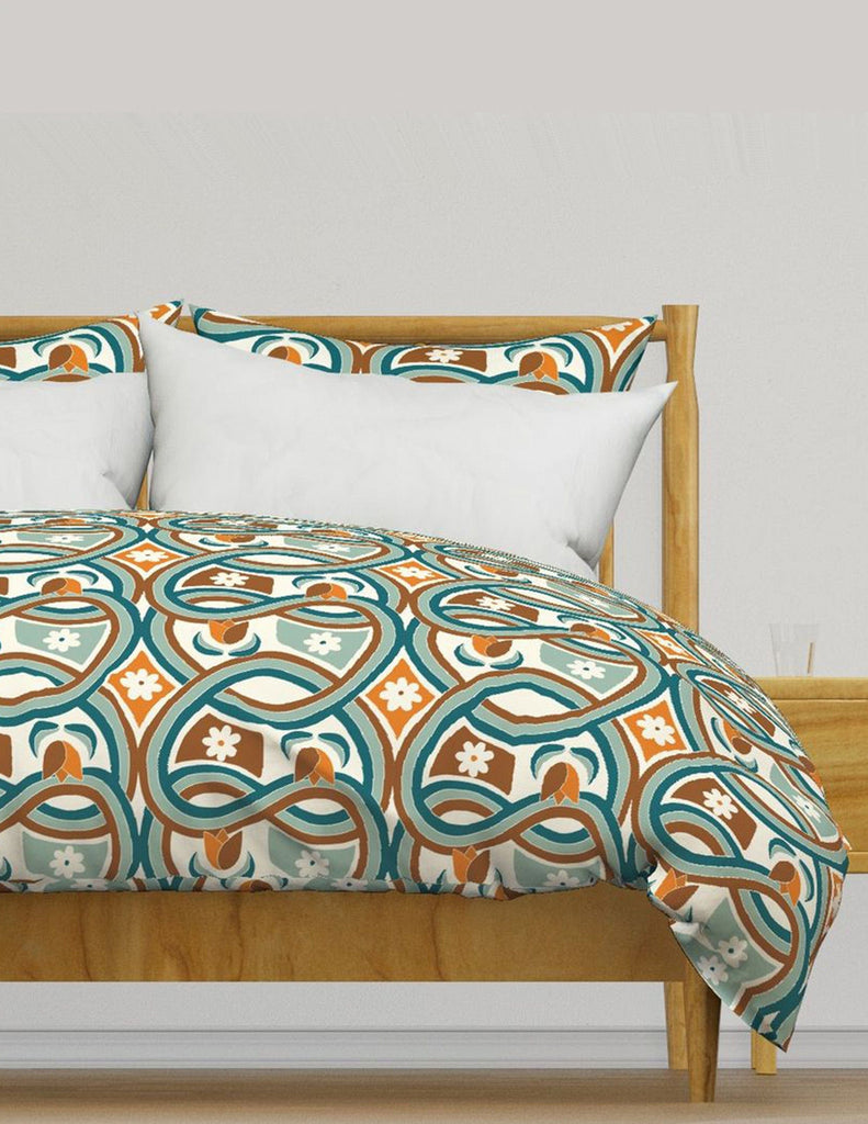 Flora Infinity -  Bedding - Retro Teal