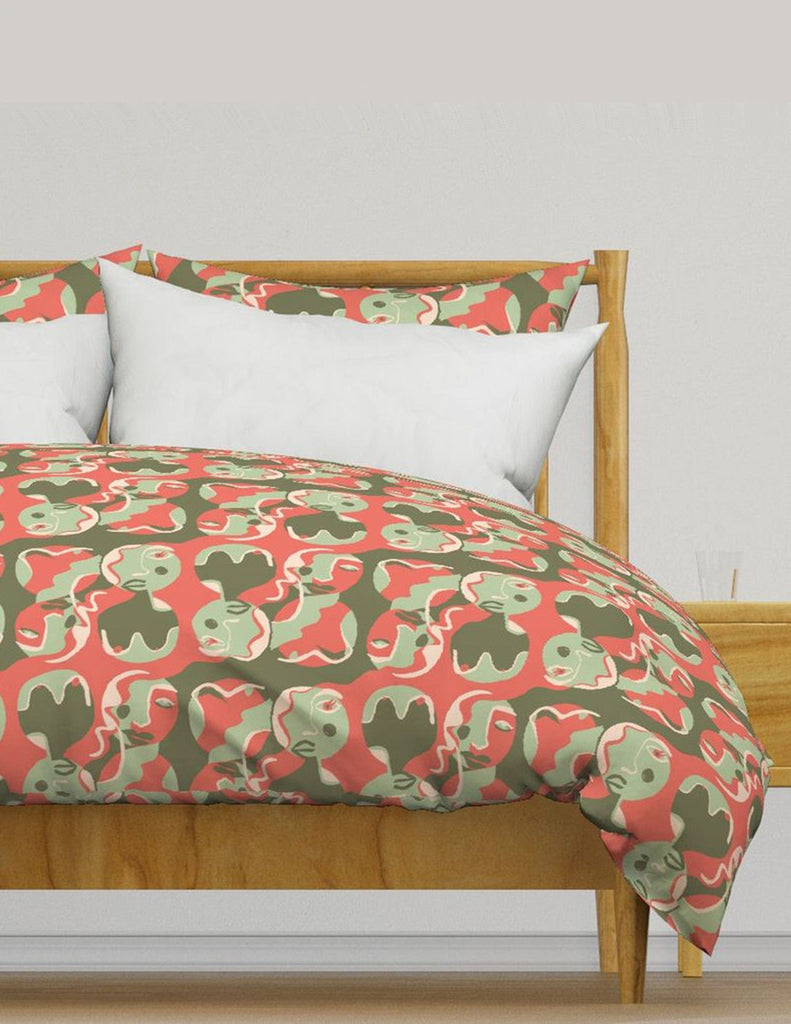 Spotlight -  Bedding - Sage, Coral & Mint