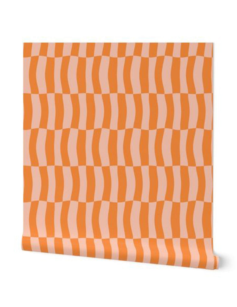 Sherbert Melt -  Wallpaper - Orange & Pink