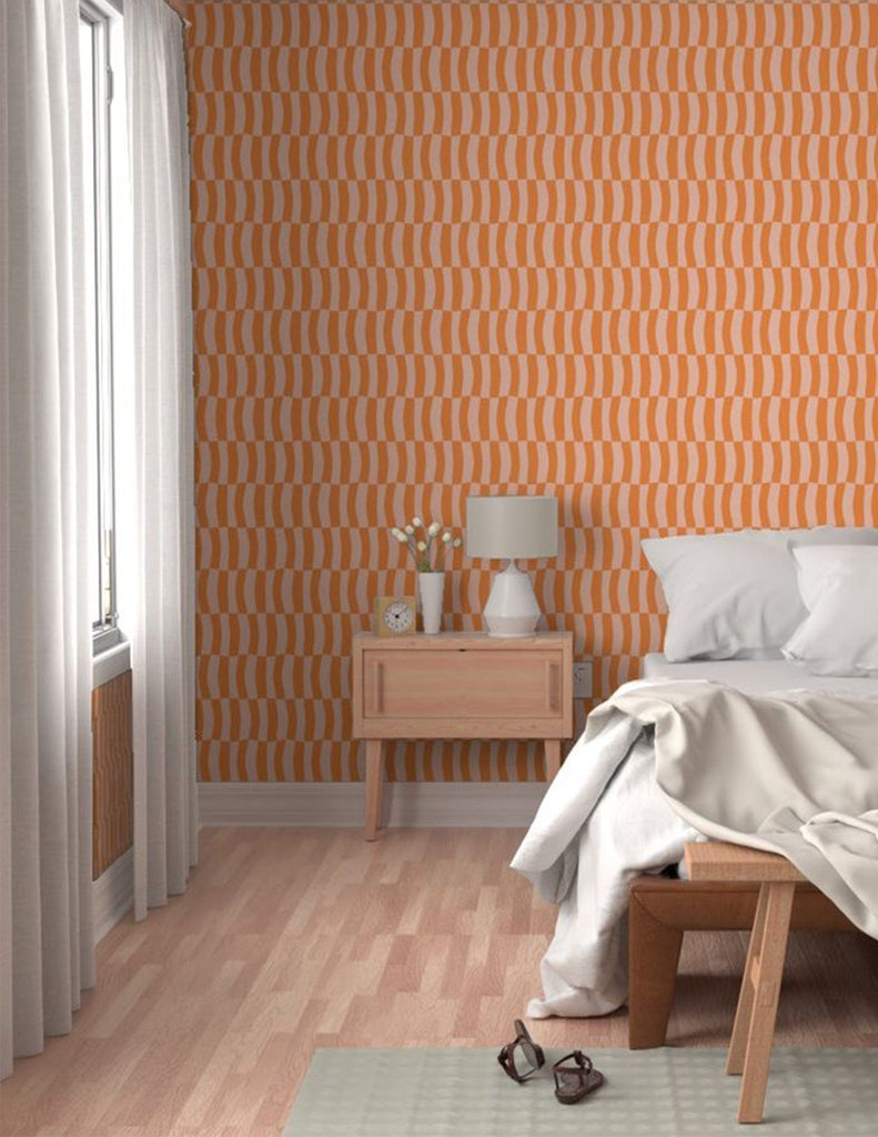 Sherbert Melt -  Wallpaper - Oranges & Blues