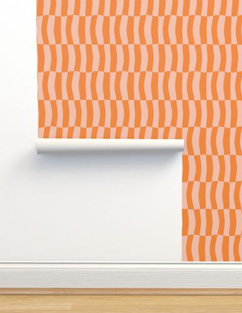 Sherbert Melt -  Wallpaper - Oranges & Blues