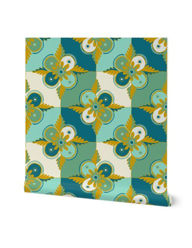 Folk Americana -  Wallpaper - Minty