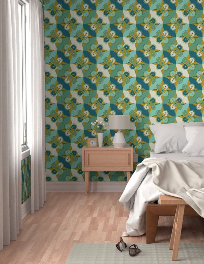 Folk Americana -  Wallpaper - Minty