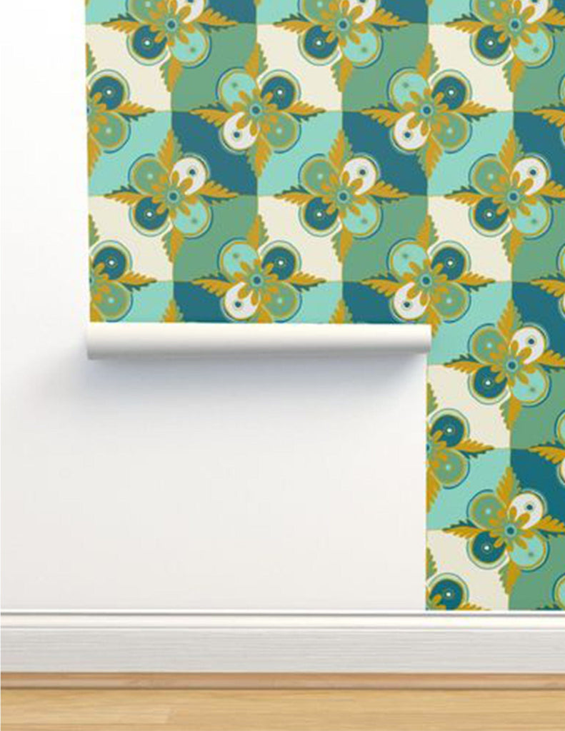 Folk Americana -  Wallpaper - Minty