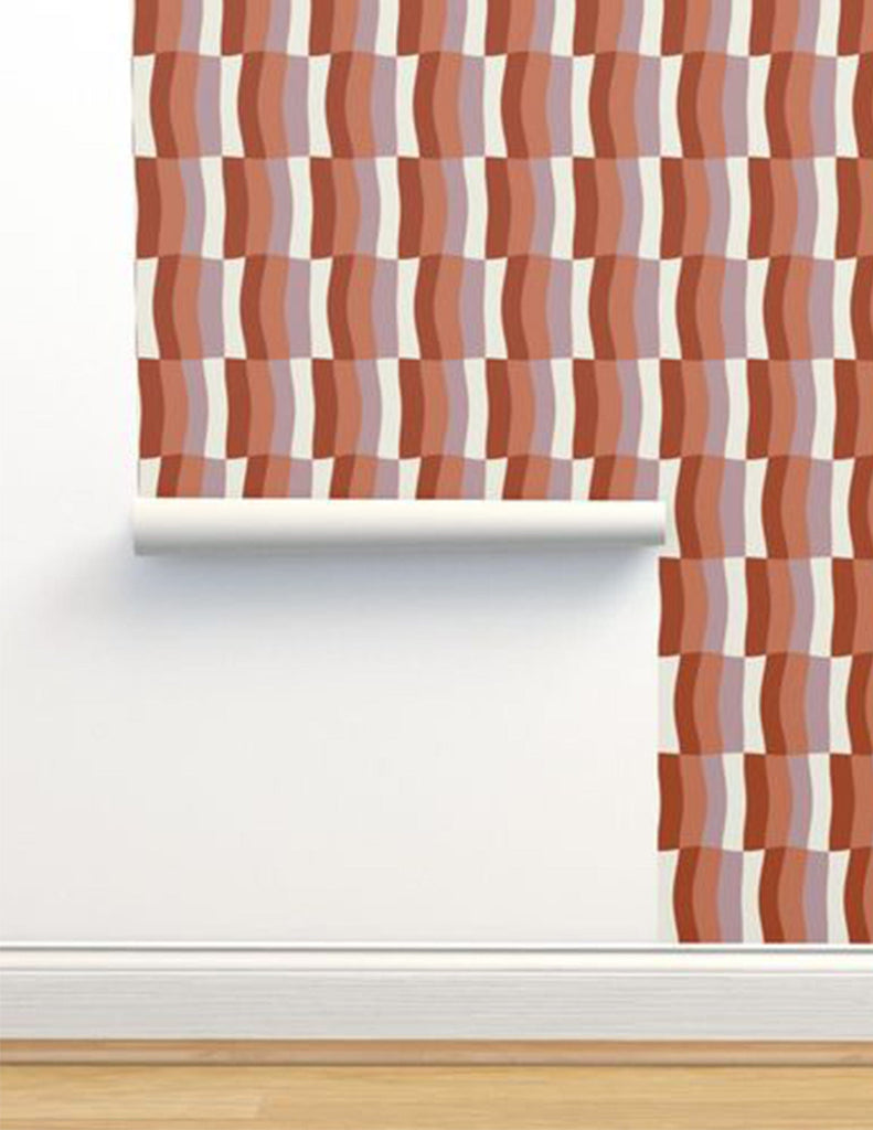 Sherbert Melt -  Wallpaper - Creme & Pink