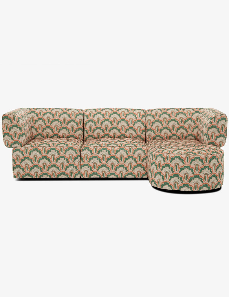 Deco Peacock Diane Modular Chaise Sectional